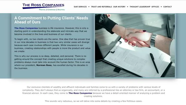 Ross Companies site by Power Pair Marketing